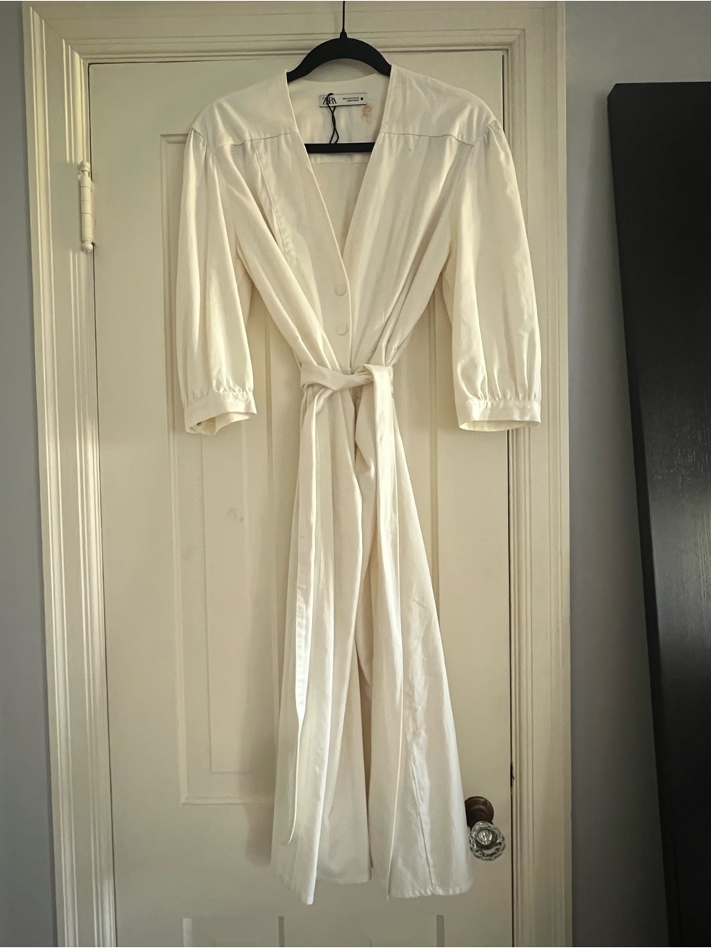 Zara Cream Tie-Waist Jumpsuit